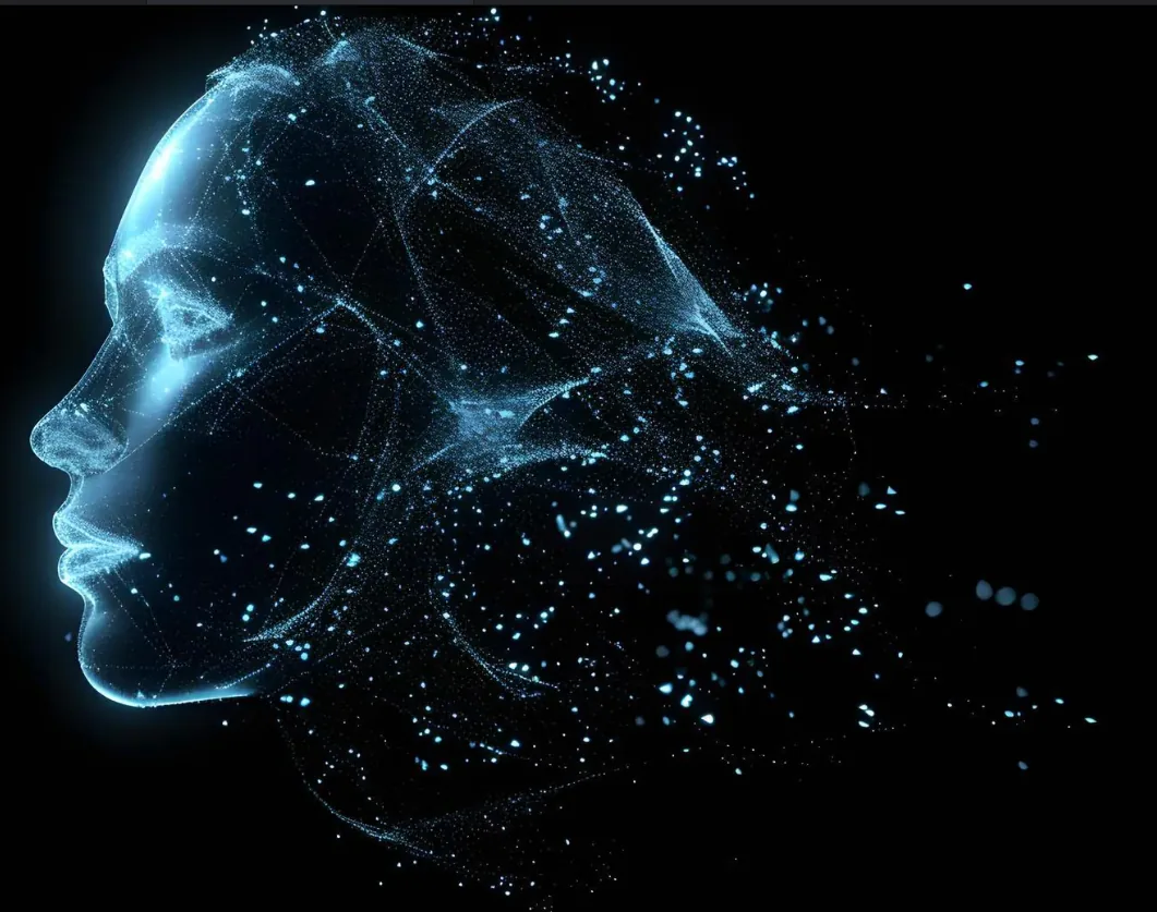Portrait holographique d’une IA — Capital Héritage Neural Core
